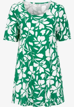 Cellbes of Sweden Trikåtunika med fickor Grön / Mönstrad Outlet