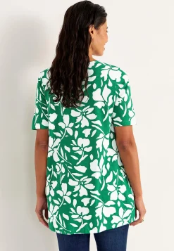 Cellbes of Sweden Trikåtunika med fickor Grön / Mönstrad Outlet