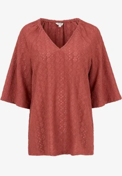 Cellbes of Sweden Trikåtunika med hålbroderi Rost Sale