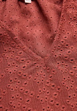 Cellbes of Sweden Trikåtunika med hålbroderi Rost Sale