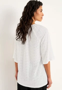 Cellbes of Sweden Trikåtunika med hålbroderi Online