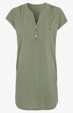 Cellbes of Sweden Trikåtunika med metallknappar Ljus khakigrön Online