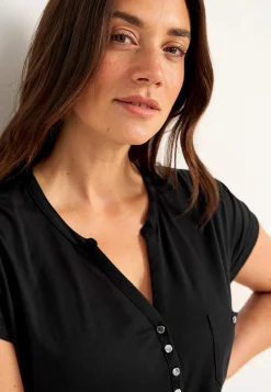 Cellbes of Sweden Trikåtunika med metallknappar Svart Outlet