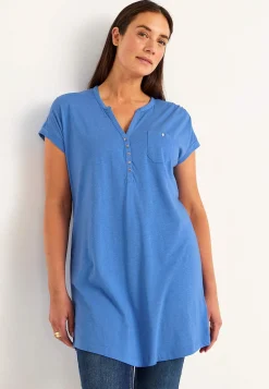 Cellbes of Sweden Trikåtunika med metallknappar Blå