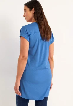 Cellbes of Sweden Trikåtunika med metallknappar Blå