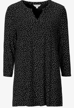 Cellbes of Sweden Trikåtunika med 3/4-ärm Svart / Vit / Prickig Hot