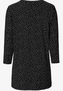 Cellbes of Sweden Trikåtunika med 3/4-ärm Svart / Vit / Prickig Hot