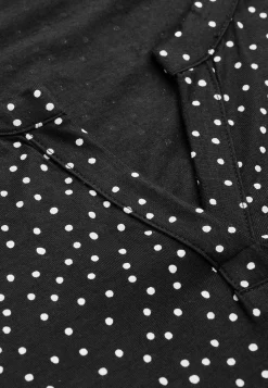 Cellbes of Sweden Trikåtunika med 3/4-ärm Svart / Vit / Prickig Hot