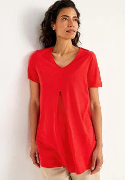 Cellbes of Sweden Trikåtunika med smickrande veck Röd Hot