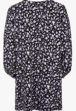 Cellbes of Sweden Trikåtunika med struktur Svart / Lila / Mönstrad