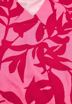 Cellbes of Sweden Trikåtunika med veckdetalj Rosa / Mönstrad Hot