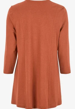 Cellbes of Sweden Trikåtunika med veckdetalj Rost / Enfärgad