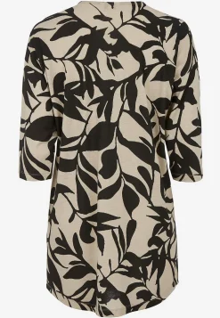 Cellbes of Sweden Trikåtunika med veckdetalj Beige / Svart / Mönstrad Sale