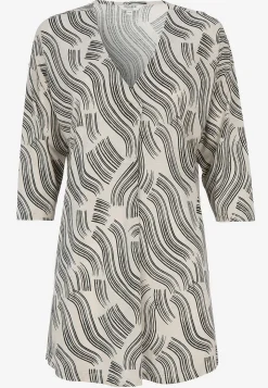 Cellbes of Sweden Trikåtunika med veckdetalj Svart / Mönstrad Sale