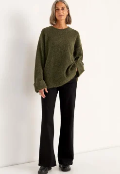 Cellbes of Sweden Tröja Premium i mohair- och ullblandning Mörkgrön / Melerad Clearance