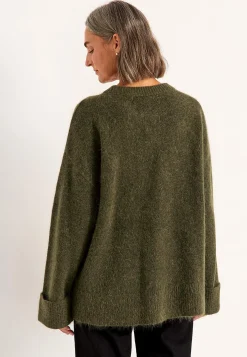 Cellbes of Sweden Tröja Premium i mohair- och ullblandning Mörkgrön / Melerad Clearance