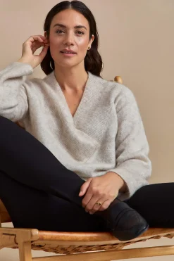 Cellbes of Sweden Tröja Premium i mohair- och ullblandning Gråbeige / Melange Outlet