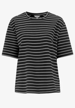 Cellbes of Sweden T-shirt i kraftig trikå Randig / Svart / Beige Best