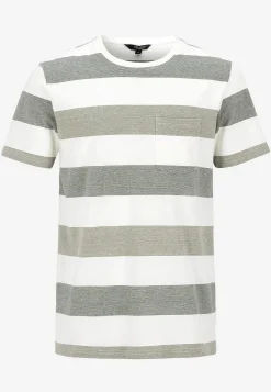 Cellbes of Sweden T-shirt med breda ränder Johannes Grön / Randig Best