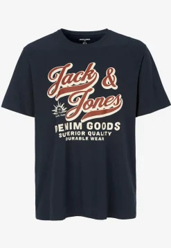 JACK & JONES PLUS T-shirt med stort tryck framtill Mörkgrön Discount