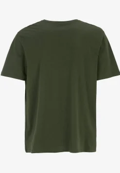 JACK & JONES PLUS T-shirt med stort tryck framtill Mörkgrön Discount