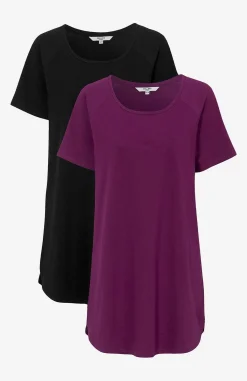 Cellbes of Sweden Tunika i ekologisk bomull Alex 2-pack Plommon + Svart New