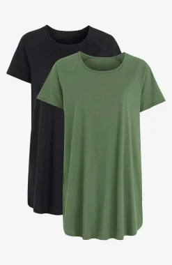 Cellbes of Sweden Tunika i ekologisk bomull Alex 2-pack Khakigrön + Svart Sale