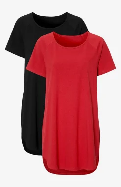 Cellbes of Sweden Tunika i ekologisk bomull Alex 2-pack Röd + Svart Clearance