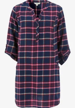 Cellbes of Sweden Tunika i flanell med fickor Blå / Rutig New