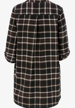 Cellbes of Sweden Tunika i flanell med fickor Svart / Rutig Clearance