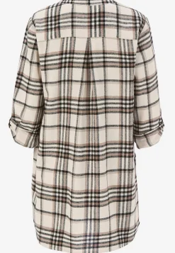 Cellbes of Sweden Tunika i flanell med fickor Beige / Rutig Online