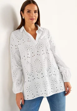 Cellbes of Sweden Tunika med brodyr Vit Online