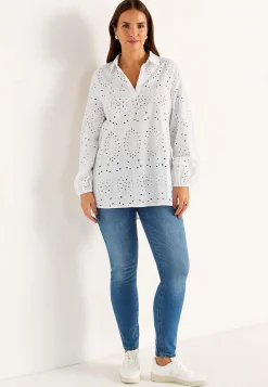 Cellbes of Sweden Tunika med brodyr Vit Online