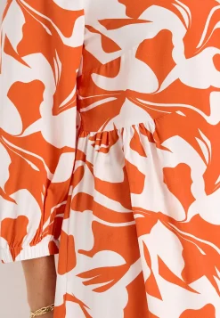 Cellbes of Sweden Tunika med 3/4-ärm Orange / Mönstrad Sale