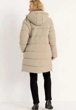 Cellbes of Sweden Varm jacka med sidodragkedjor nertill Mörk beige Hot