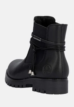 Rieker Varmfodrad känga i skinn Svart Sale
