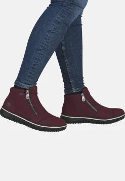 Rieker Vattentät känga Vinröd Outlet