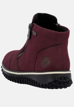 Rieker Vattentät känga Vinröd Outlet