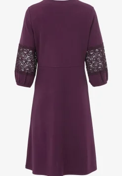 Cellbes of Sweden Viskosklänning med spetsdetaljer Mörklila Sale