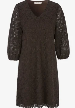 Cellbes of Sweden V-ringad spetsklänning Mörkbrun Hot