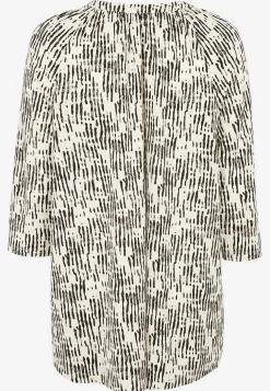 Cellbes of Sweden V-ringad trikåtunika Offwhite / Svart / Mönstrad Online