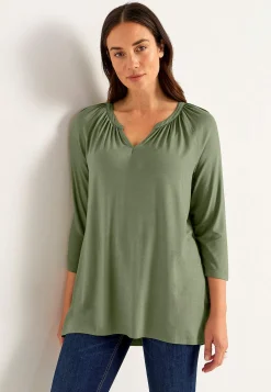 Cellbes of Sweden V-ringad trikåtunika Khakigrön Best