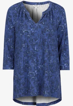 Cellbes of Sweden V-ringad trikåtunika Blå / Mönstrad Hot