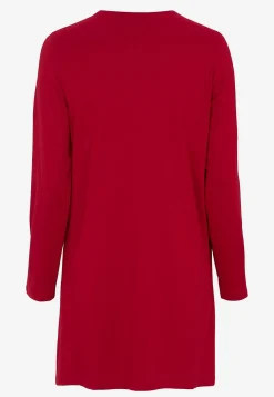 Cellbes of Sweden V-ringad trikåtunika med fickor Röd / Enfärgad