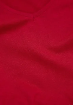 Cellbes of Sweden V-ringad trikåtunika med fickor Röd / Enfärgad