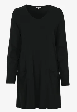 Cellbes of Sweden V-ringad trikåtunika med fickor Svart / Enfärgad New