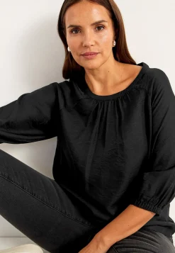 Cellbes of Sweden Vävd blus med struktur Svart Hot