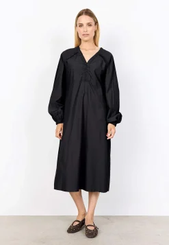 Soyaconcept Vävd klänning i poplin Svart Best