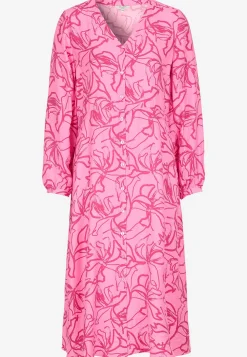 Cellbes of Sweden Vävd klänning med knappar Rosa / Mönstrad Clearance