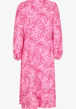 Cellbes of Sweden Vävd klänning med knappar Rosa / Mönstrad Clearance